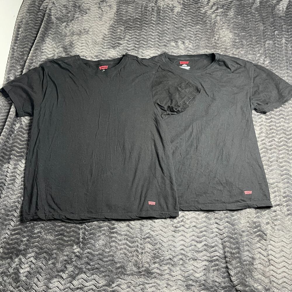 x2 Levi's Men's Tees T-Shirt size L black